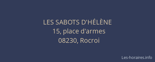 LES SABOTS D'HÉLÈNE