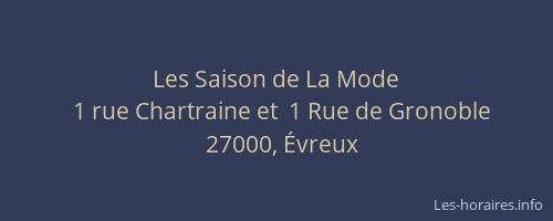 Les Saison de La Mode