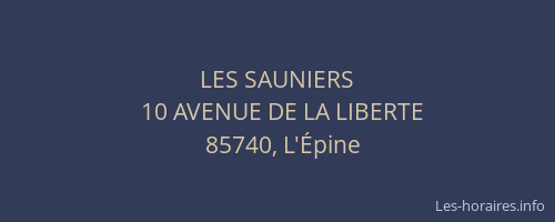 LES SAUNIERS