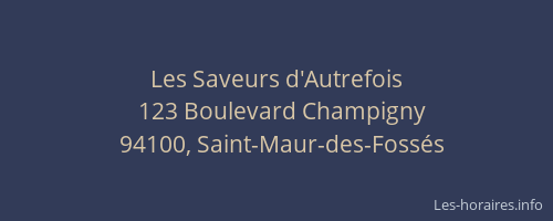 Les Saveurs d'Autrefois