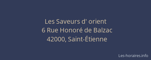 Les Saveurs d' orient