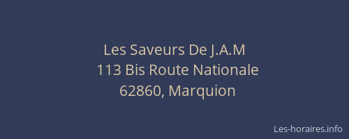 Les Saveurs De J.A.M