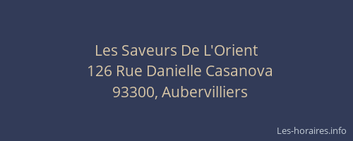 Les Saveurs De L'Orient