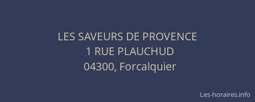 LES SAVEURS DE PROVENCE