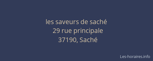 les saveurs de sach&eacute;