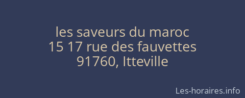 les saveurs du maroc
