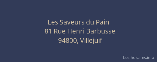 Les Saveurs du Pain