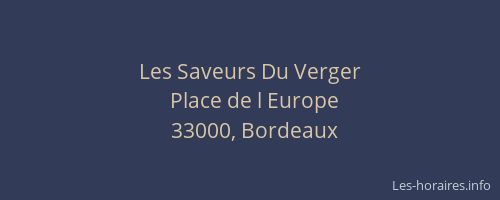 Les Saveurs Du Verger