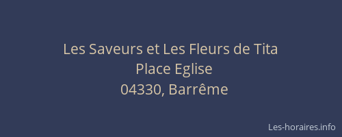 Les Saveurs et Les Fleurs de Tita