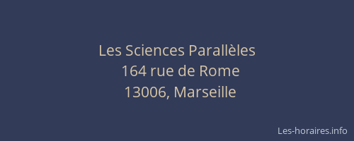 Les Sciences Parallèles