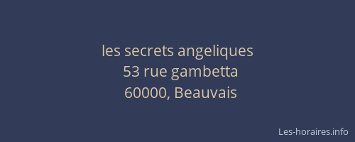 les secrets angeliques