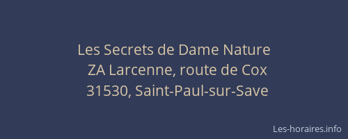Les Secrets de Dame Nature