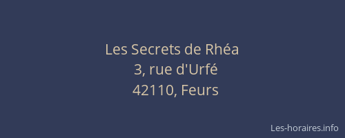 Les Secrets de Rhéa