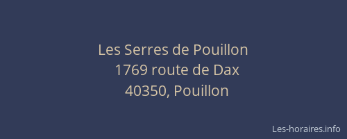 Les Serres de Pouillon