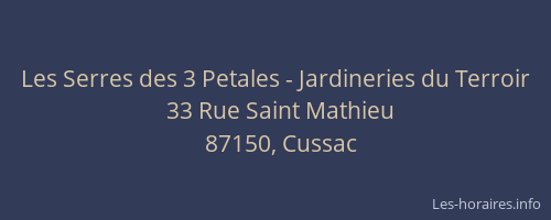 Les Serres des 3 Petales - Jardineries du Terroir