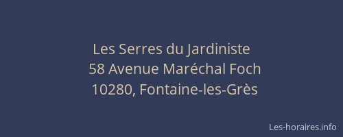 Les Serres du Jardiniste