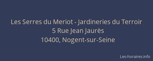 Les Serres du Meriot - Jardineries du Terroir