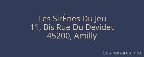 Les Sir&Egrave;nes Du Jeu