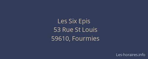 Les Six Epis