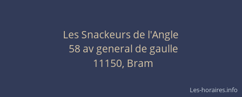 Les Snackeurs de l'Angle