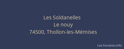 Les Soldanelles