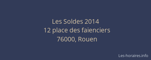 Les Soldes 2014