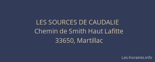LES SOURCES DE CAUDALIE
