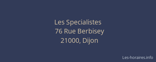 Les Specialistes