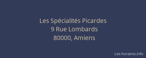 Les Spécialités Picardes