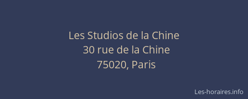 Les Studios de la Chine