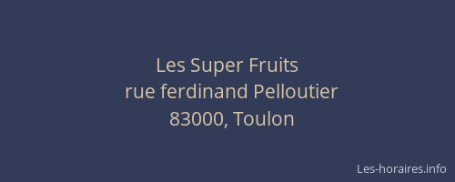 Les Super Fruits