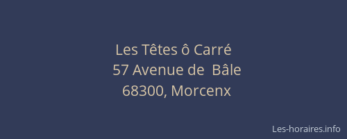 Les T&ecirc;tes &ocirc; Carr&eacute;