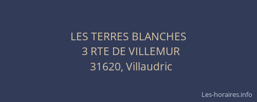 LES TERRES BLANCHES