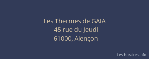 Les Thermes de GAIA