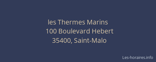 les Thermes Marins