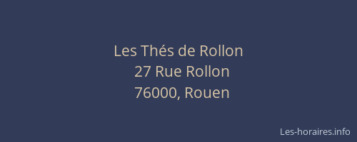 Les Thés de Rollon