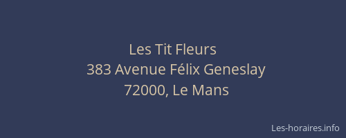 Les Tit Fleurs