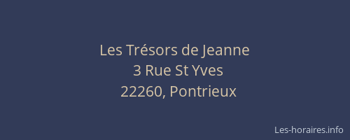 Les Tr&eacute;sors de Jeanne
