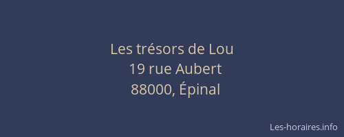Les trésors de Lou