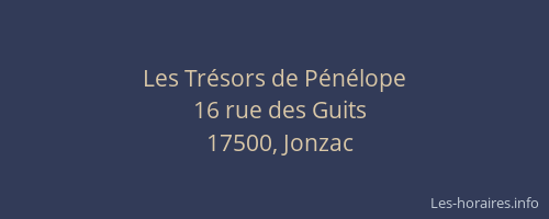 Les Tr&eacute;sors de P&eacute;n&eacute;lope