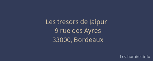 Les tresors de Jaipur