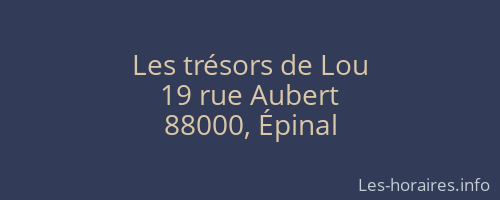 Les trésors de Lou
