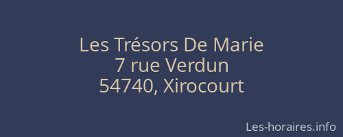 Les Trésors De Marie