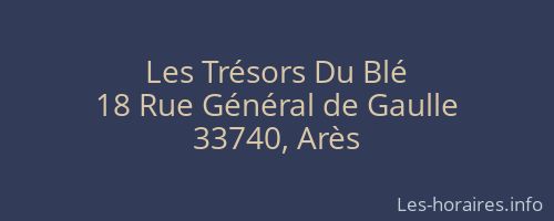Les Trésors Du Blé