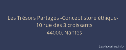 Les Trésors Partagés -Concept store éthique-