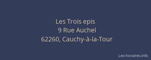 Les Trois epis