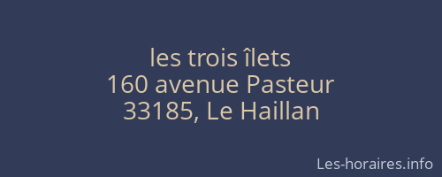 les trois îlets