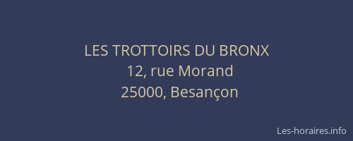 LES TROTTOIRS DU BRONX