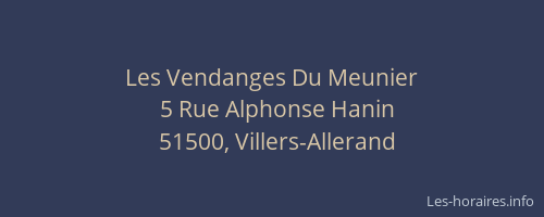 Les Vendanges Du Meunier