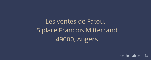 Les ventes de Fatou.